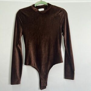 Isalis corduroy long sleeve turtle neck body suit